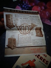 Ancien Feuillet des Poêle de Chauffage en Fonte Emaillée DE DIETRICH Niederbronn