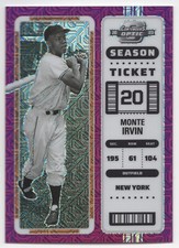 2023 Panini Chronicles Contenders Optic MONTE IRVIN #6 Purple Mojo Prizm /50