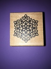 SAVVY Rubber Stamps Solid Detail Snowflake