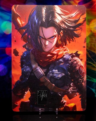 Android 17 Dragon Ball Oversized Premium B5 Collectible Art Poster Boards 7''x10''