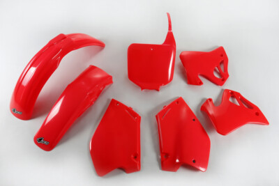 Kunststoff Verkleidung Kit UFO Honda Cr 125 1995 - 1997 Cr 250 1995 - 1996 neonrot