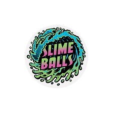 Slime Balls Santa Cruz Wave Logo Skateboard Sticker Decal 3.5" Round New