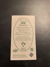 Bvv 2011/12 upper deck Parkhurst champions mini green back￼ #36 Ron Francis