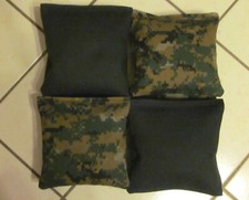 Cornhole Bags, corn hole Black  Green Digital Camo with Black Set 8 free ship