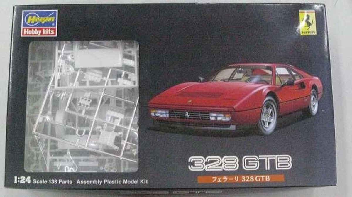 Hasegawa 1/ 24 Ferrari 328 GTB Vintage Sports car model kit from