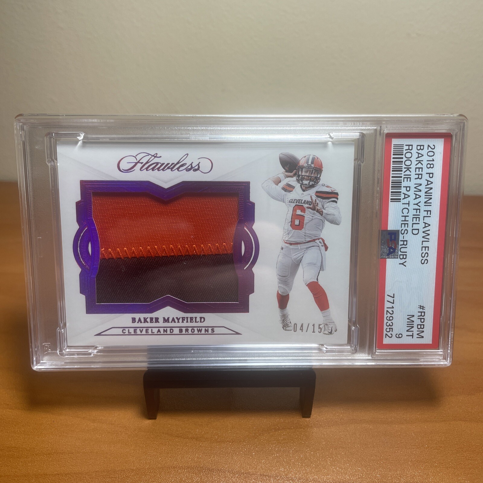 Baker Mayfield Panini Flawless Rookie Patches #RPBM Ruby