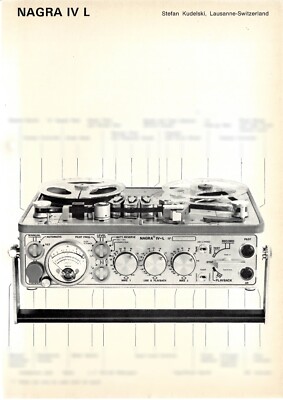 1 x Nagra IV - L Broschüre + Beschreibung ! ON ONE CD ! RAR ! ENG / FR  ! # 4