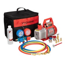 SPECSTAR Air Vacuum Pump Kit, 110V 1/3 HP Single Stage Rotary Vane, 4 CFM, AC