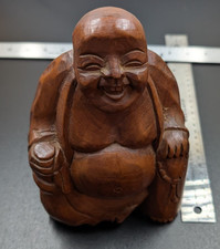9 inch Hand Carved Wooden Buddha