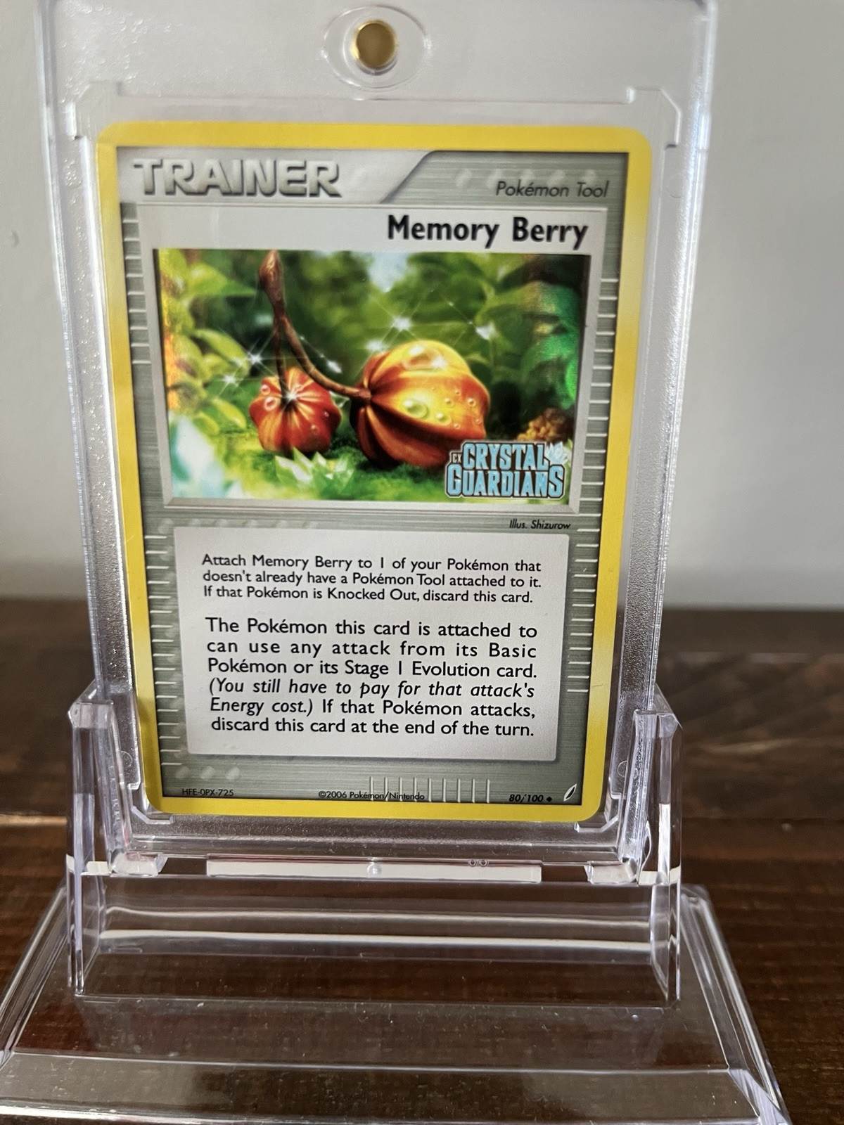 Memory Berry Reverse Holo EX Crystal Guardians NM, 80/100 Pokemon Card