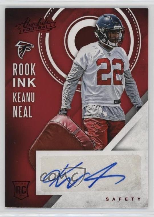 2016 Panini Absolute Rook Ink Red Keanu Neal #46 Rookie Auto RC 13l2