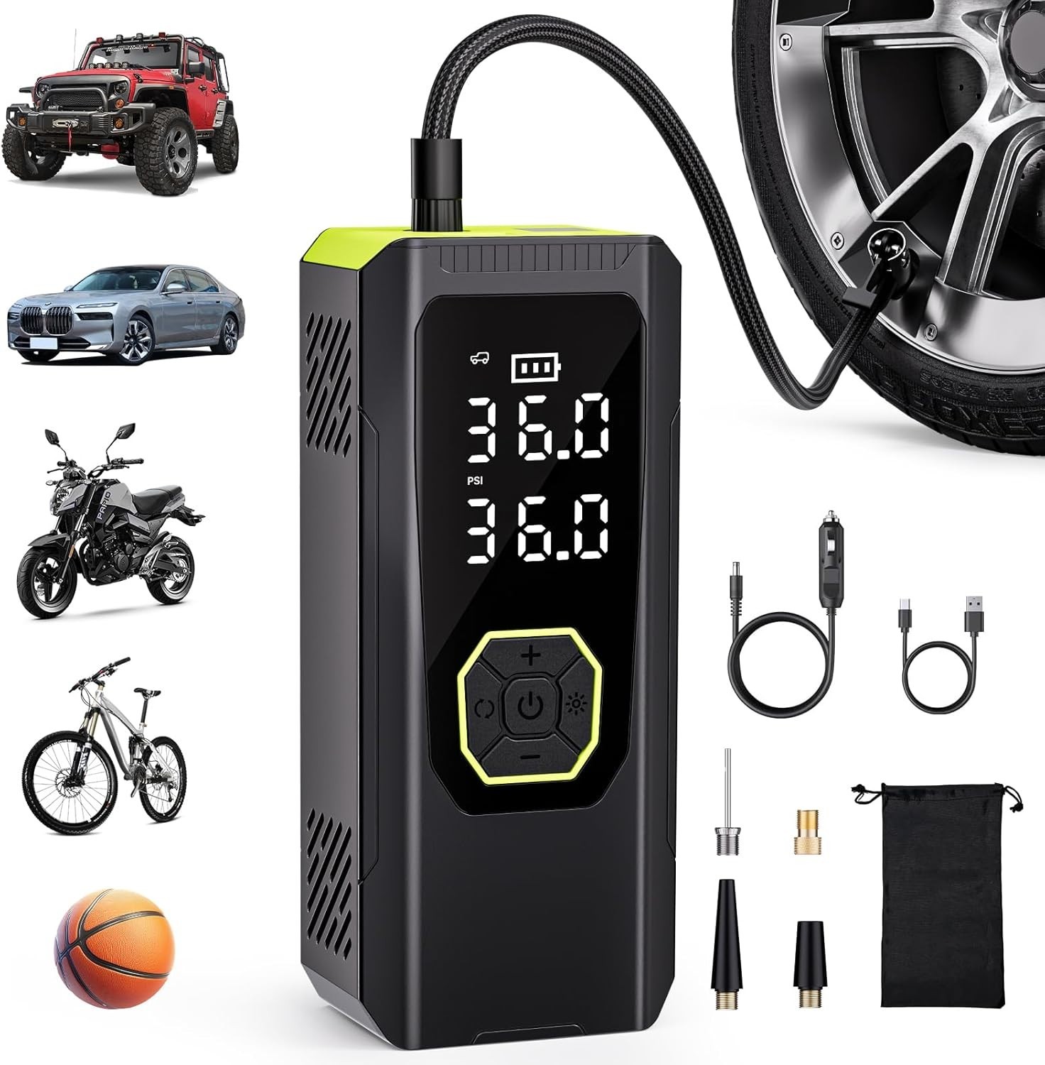With Pressure Gauge For Vehicles