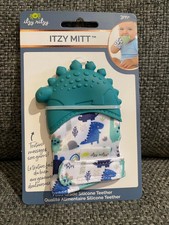 Itzy Ritzy DINOSAUR Green Silicone Teething Mitt - 3 months