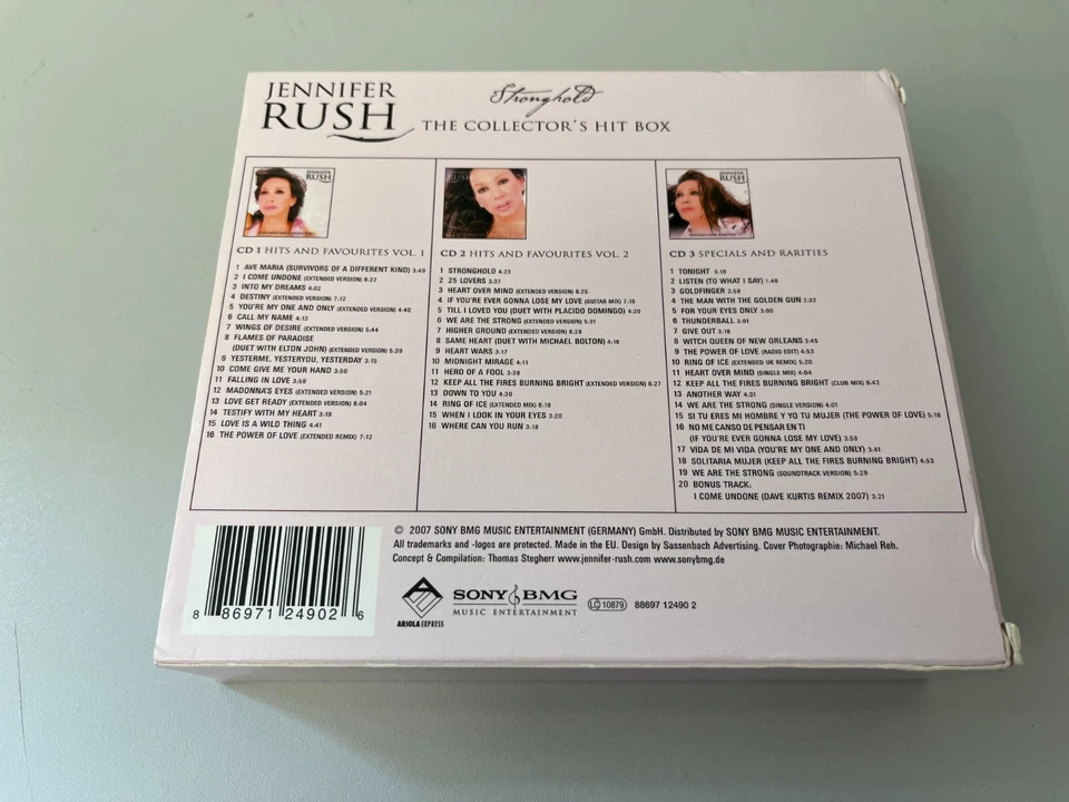 Jennifer Rush – Stronghold (The Collector's Hit Box) 3 CD Box © 2007 - 12"Mixes - Bild 3 von 3