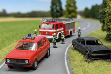 Wiking VW Golf 1 Feuerwehr blaßrot Grill glatt - neuwertig