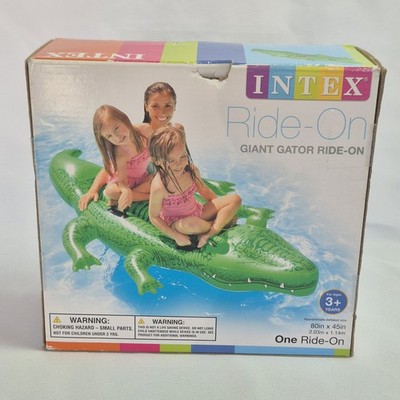 Intex Giant Gator Ride-On 80x45 Inches Inflatable Pool Float 2006 Wet Set NEW