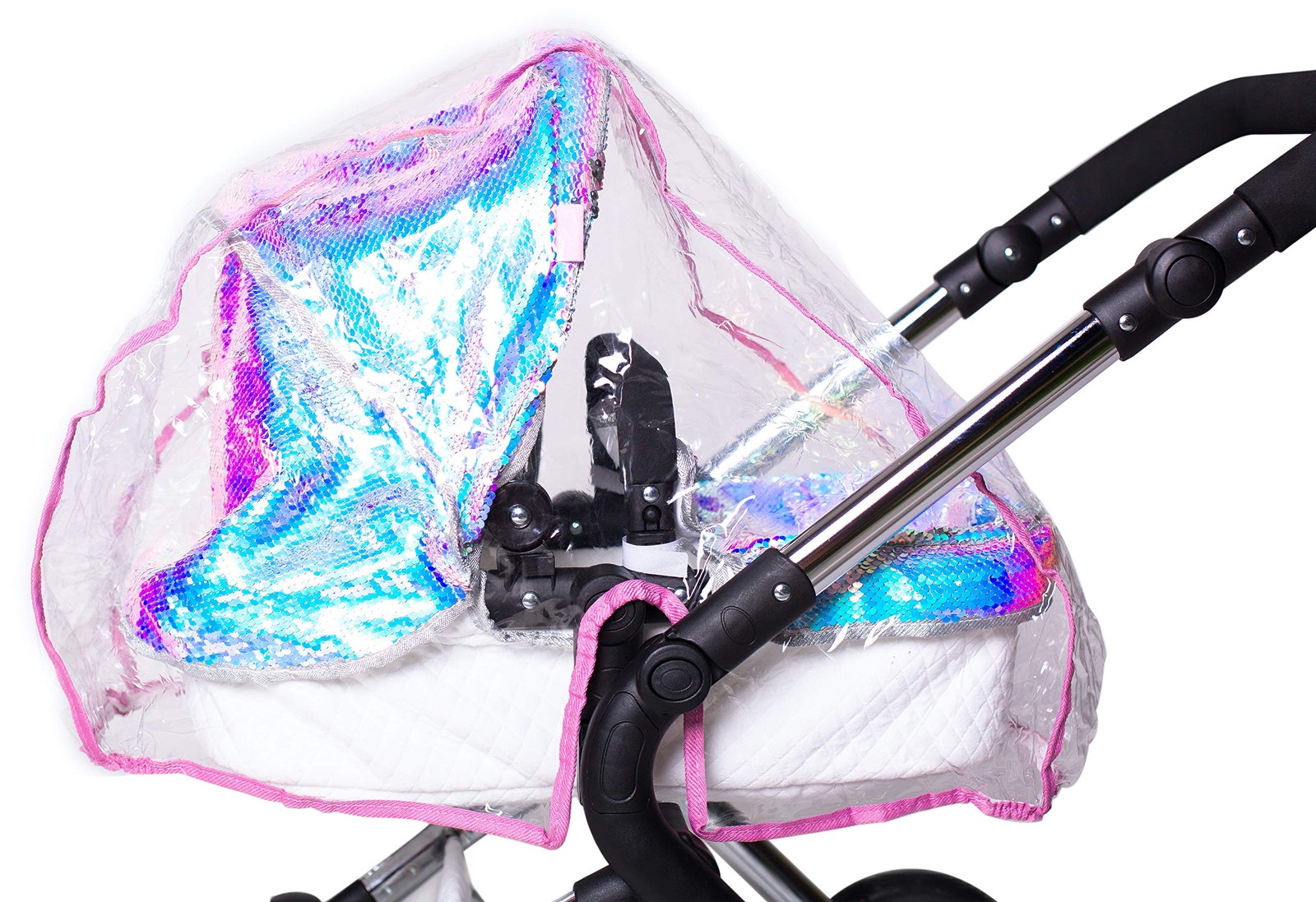 Roma Clear PVC Rain Cover for Medium Size Dolls Pram Cover, Pvc