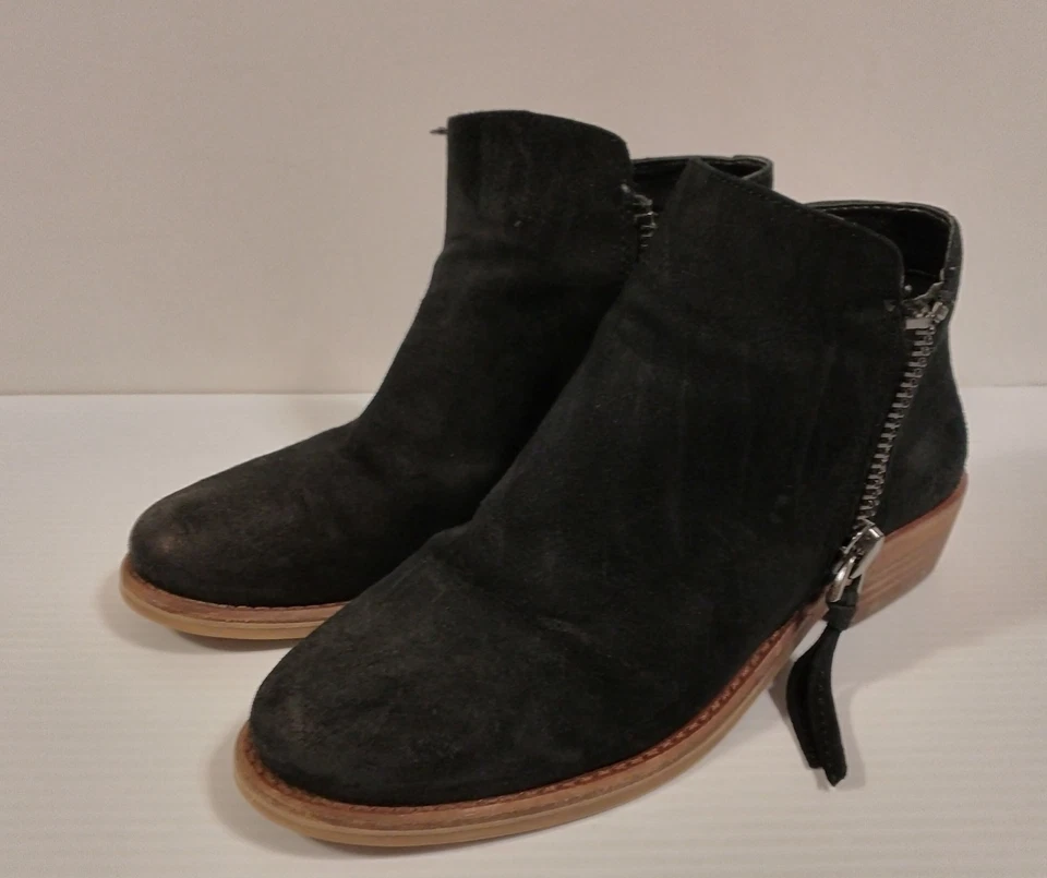 Bota de tornozelo feminina GB GianniBini couro camurça tamanho 7 M - Imagem 2 de 4