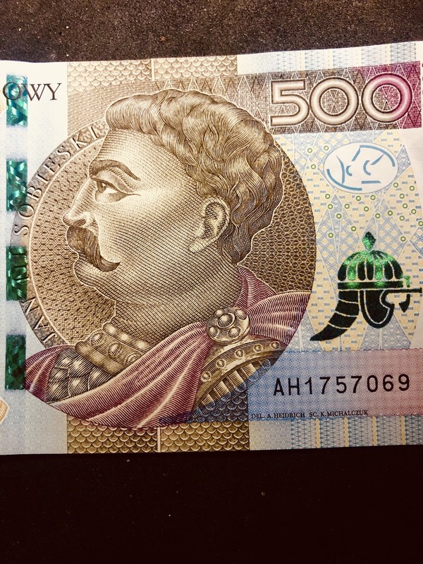 Rare 500 Złoty /Goldy Highest Nominal Of National Bank of Polska -Country Name 