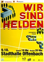 Wir Sind Helden - Soundso, Frankfurt 2007 | Konzertplakat | Poster