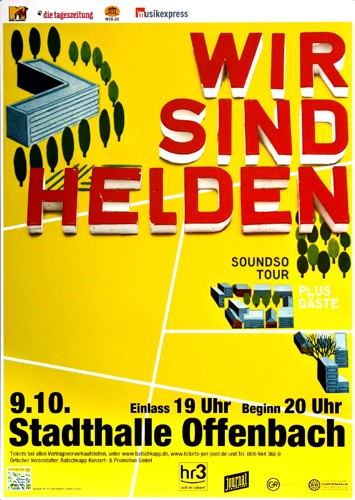 Wir Sind Helden - Soundso, Frankfurt 2007 | Konzertplakat | Poster-image