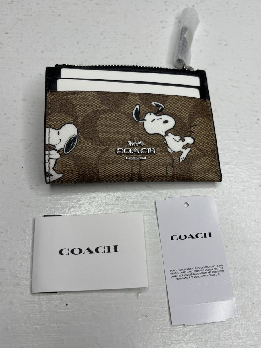 Coach x Peanuts Snoopy Backpack Signature Canvas Varsity  display picture 3