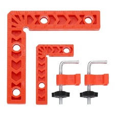 2Pcs Corner Clamp 90 Degree Right 3/4 Inch Angle Clamp Set, Orange