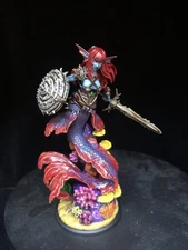 Mermaid Fully Painted Fantasy RPG Tabletop Game miniature  With Sword And Shield