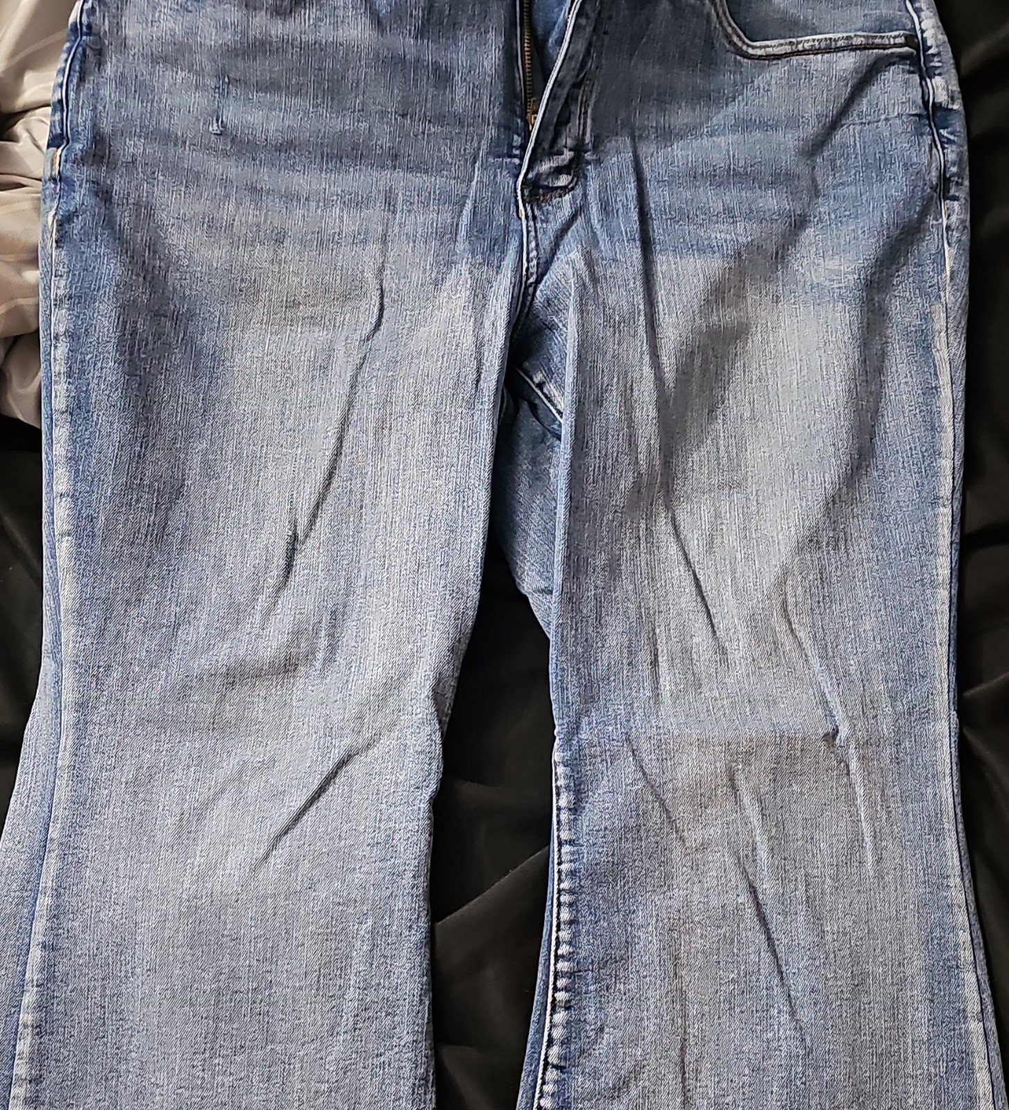Judy Blue Blue Flared Raw Hem Women's  Jeans