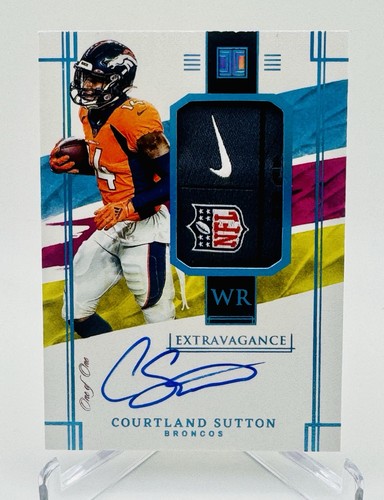 2022 Impeccable Courtland Sutton Extravagance NFL Shield Patch Auto 1/1