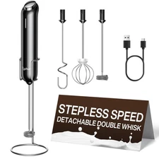 InstaWhisk Milk Frother with Variable Speed, Rechargeable Coffee Frother Wand...