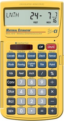 Calculated Industries 4019 Material Estimator Calculator Finds Project Building
