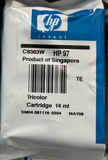 Genuine HP 97 Tri-Color Ink Cartridge C9363WN Factory Sealed EXPIRED