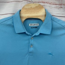 Tommy Bahama IslandZone Polo Shirt Mens 2XL Blue Short Sleeve Performance Golf
