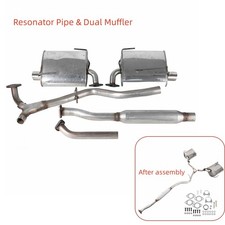 Resonator Pipe Dual Muffler For 09-13 Subaru Forester 08-11 Impreza 2.5l