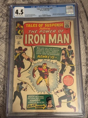 Tales of Suspense 57 - 1964 - CGC 4.5 OW/White Pages - Origin/1st app of Hawkeye