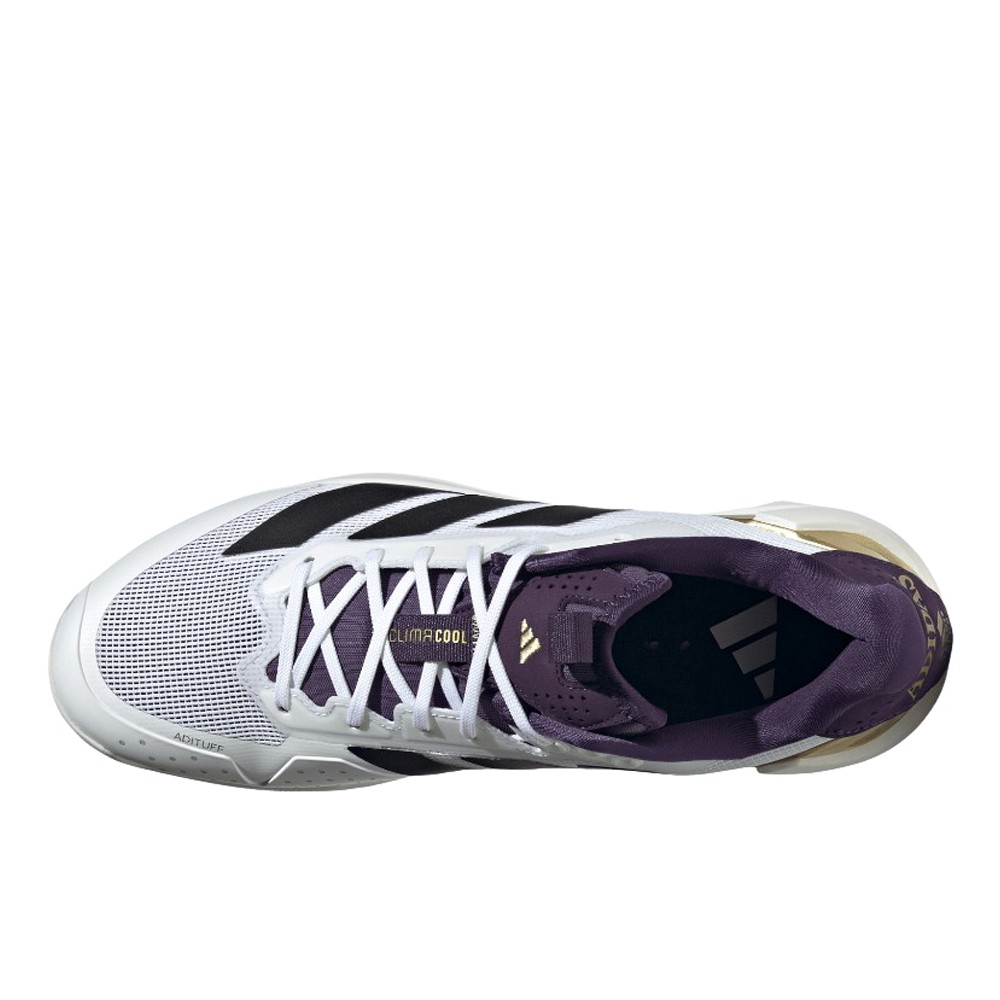 Size 9 - adidas Adizero Ubersonic 5 White Black Aurora Plum for