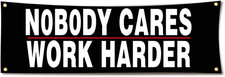 Motivational Gym Banner - "Work Harder" Fitness Wall Art for Home & Office