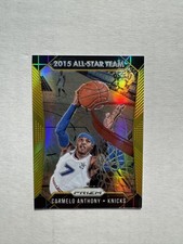 2015-16 Panini Prizm #351 Carmelo Anthony Gold Prizms 2015 All-Star Team #/10
