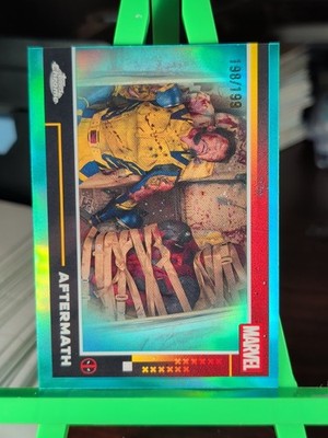 2025 Topps Chrome Deadpool Aftermath #198/199 Aqua Refractor No.76