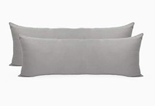 Set of 2 Pillow Protectors - 220 Thread Count Pure 2 Pack - 21x54 Inches Grey
