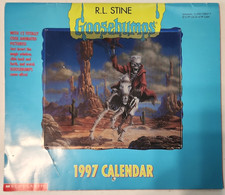 VINTAGE 1997 ANIMATED moving GOOSEBUMPS CALENDAR R.L. Stine RARE collect slider