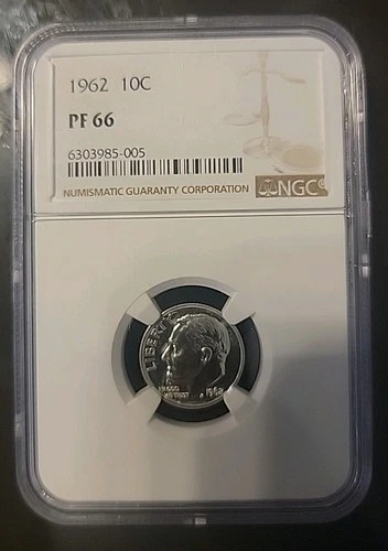 1962 Roosevelt Dime 10-Cent PF66 NGC