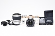PENTAX Q-S1 Digital Camera White  Gold ST 4325  2 Lenses From JAPAN 3051