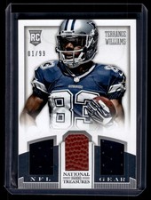 Terrance Williams 2013 Panini National Treasures Rookie Dual Relic Card 1/99 #36. rookie card picture