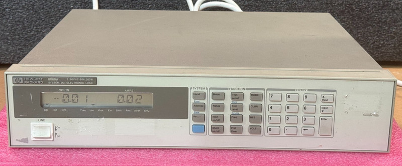 HP 6060A 300W DC Electronic Load 0–60A 3–60V GPIB IEEE‑488 CC CV CR Test Bench