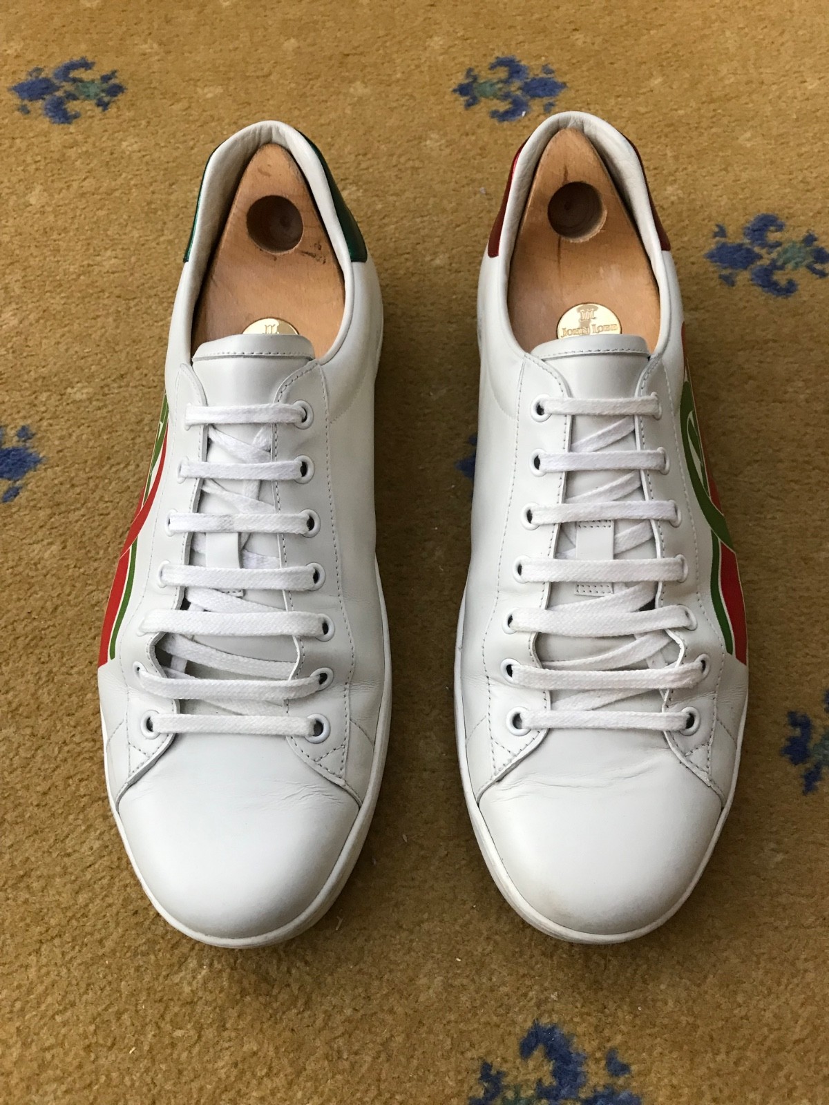 Gucci Trainers Sneaker Shoes Ace Interlocking G Green Red Mens UK 11 US 12 EU 45 thumbnail 9