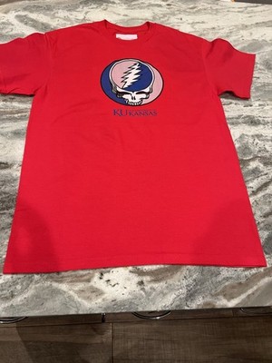 University of Kansas KU MD Stealie Shop Grateful Dead RED Tshirt