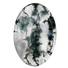 Natural Green Moss Agate 37.8x25.6x5 mm Oval Shape Polished Gemstone LS02047-31