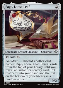 Page, Loose Leaf #250 Foil - Secrets of Strixhaven MTG